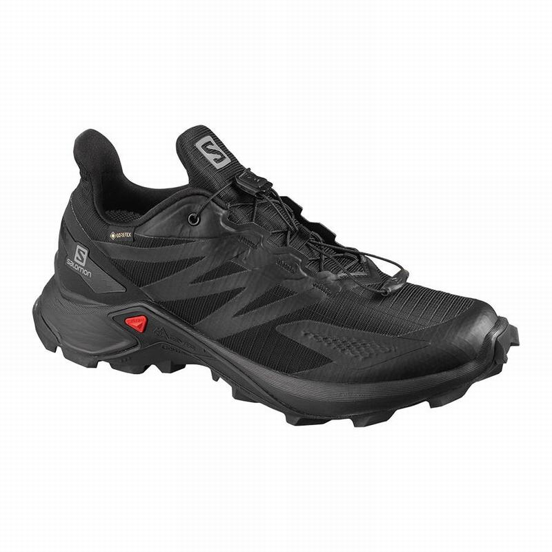 Salomon Singapore Womens Trail Running Shoes - SUPERCROSS BLAST GTX W Black | 73856-NOVT